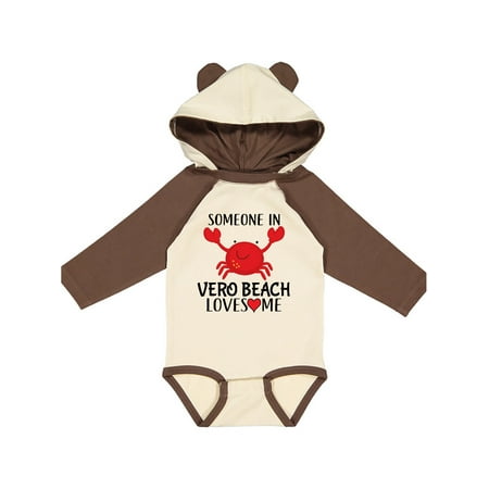 

Inktastic Someone in Vero Beach Loves Me Gift Baby Boy or Baby Girl Long Sleeve Bodysuit