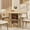 Wood, variant on 47 Inch Round Dining Table for 4, Kitchen Table Dinner Table with 2-Layer Storage Shelf and Wood Slide Door for Home Dining Room Living Room