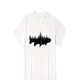 thumbnail image 2 of Trendy Fish & Forest Pattern Print Men's Comfy Chic T-shirt, Graphic Tee Men's Summer Outdoor Clothes, Men's Clothing, Tops For Men, Gift For Men Tee For Adult, Men, Women, Teen, Teenager, Adolescent, 2 of 8