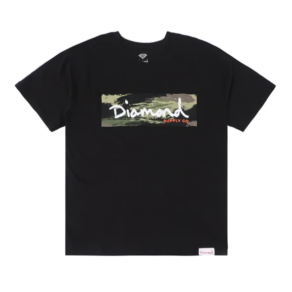 Diamond Supply Co. Men's Special Forces Box Logo Graphic Tee T-Shirt (Small, Black)