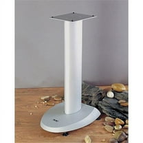 Grey Silver Base Silver Aluminum Pole 29 in. Height Speaker Stand