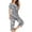 Gray, variant on Women's 2 Piece Pajamas Sets Floral Printed Pj Sets Soft Sleepwear Short Sleeve Crewneck Tops & Capri Pants Lounge Sets Nightwear, S-3XL