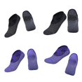 thumbnail image 1 of 4 pares de calcetines de ballet de pilates para fitness Zapatos de mujer Calcetines de agarre para el hogar, gimnasio, ejercicio, yoga, mayor equilibr Negro Púrpura Macarena Calcetines antideslizantes de yoga, 1 of 8