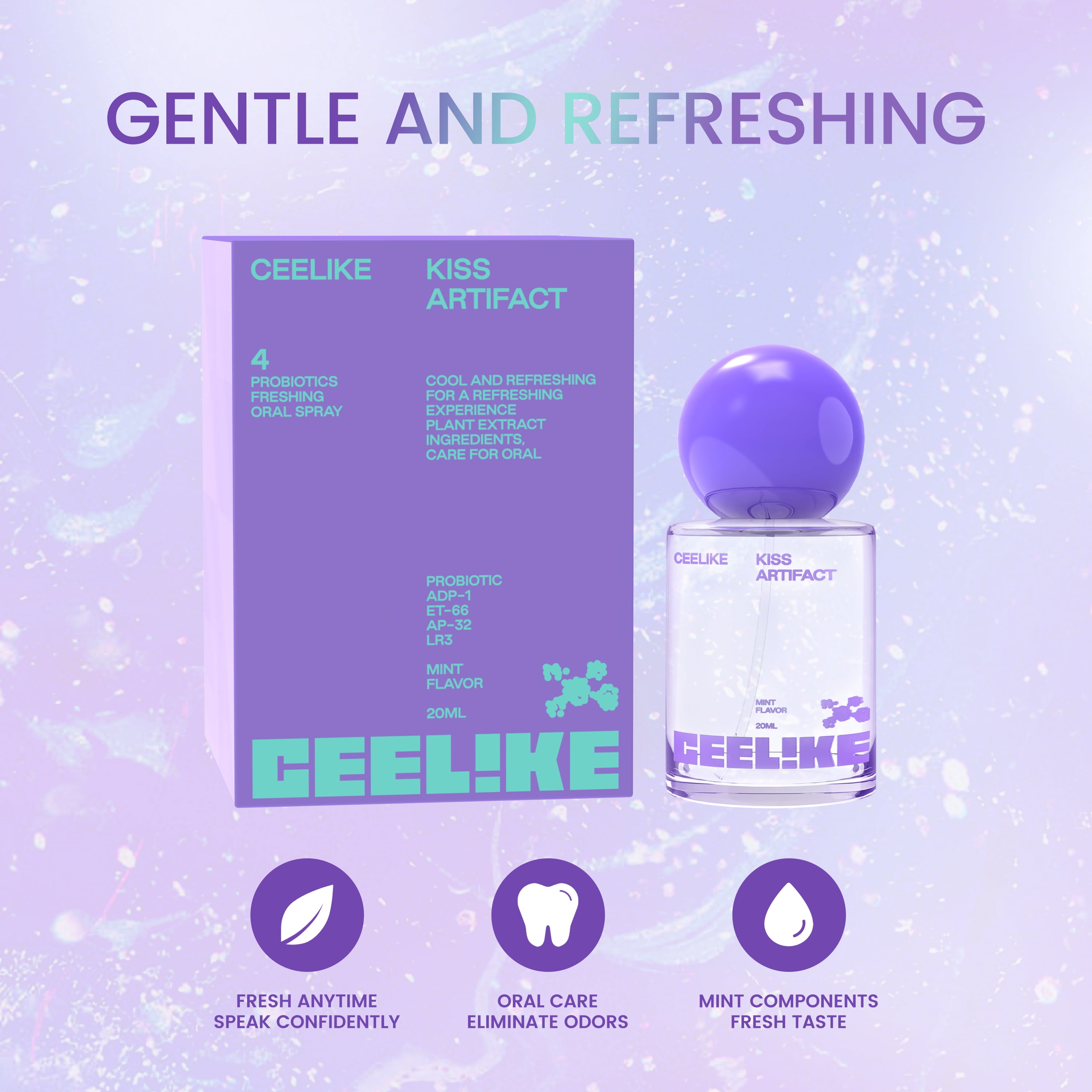 CEELIKE Oral Spray – Fresh Breath, Dual Cooling Experience & Convenient On-the-Go Design – Perfect for Freshening Breath Anywhere, Anytime (2 count)