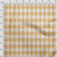 thumbnail image 4 of oneOone Cotton Cambric Light Brown Fabric Check Argyle Quilting Supplies Print Sewing Fabric By The Yard 56 Inch Wide, 4 of 5