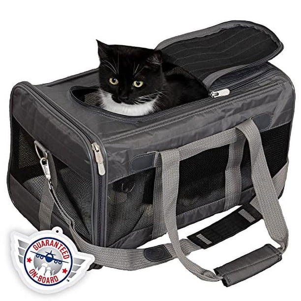 Sherpa Travel Original Deluxe Airline - Transportín para Mascotas, Carbón, Grande