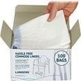 thumbnail image 1 of Lunderg Commode Liners - Value Pack 100 Count Universal Fit - Medical Grade Bedside Commode Liners Disposable for Adult Commode Chair, Portable Toilet Bags or Camping Toilet Bags, 1 of 6