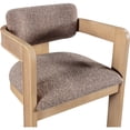 thumbnail image 5 of Meridian Furniture Sacha Brown Linen Textured Fabric Dining Chair (Set of 2), 5 of 9