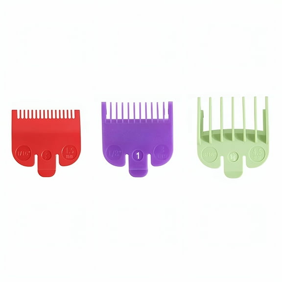 FACEGA Clipper Guards Fits for Most Clippers,Color Coded Hair Clipper Guides Replacement,3pcs