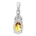 thumbnail image 4 of Sterling Silver Rhodium-plated Diamond and Whiskey Quartz Pendant QP3007WQ, 4 of 4
