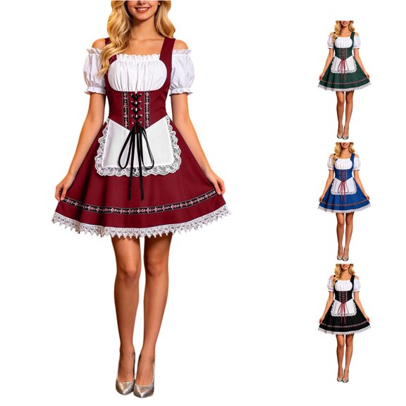 NordicNest Bavarian For – Elegant German Festival Dress Ensemble For Oktoberfest Celebrations Clothing plus Size