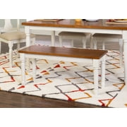 Powell Willow Vanilla White & Honey Brown Bench