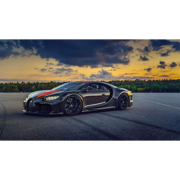 Iconic Arts Laminated 42x24 Poster: Bugatti chiron Super Sport 300 Prototype 2019 4k 8k HD