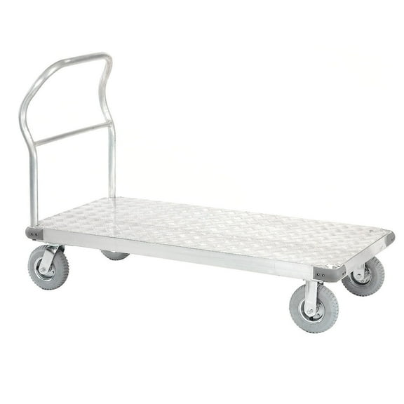 Platform Truck - Aluminum Diamond Deck, 48 x 30, 1200 Lb. Capacity, 8" Pneumatic Casters