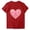Red, variant on mihongmao Plus Size Valentine Shirts for Womens Printed Round Neck Short Sleeved Tshirt Pink 2X