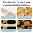 thumbnail image 3 of Thanksgiving Pumpkin Leaves Travel Portable Jewelry Stand and Organizer Box - Square Storage Box for Rings, Earrings, Necklaces, Bracelets, and More - Jewelry Boxes for Travel, 3 of 6