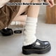 thumbnail image 3 of Sonducket Calentadores de piernas tejidos a la moda, se mantienen cálidos y elegantes durante todo el invierno, calcetines largos de ganchillo Medias Gris, 3 of 6