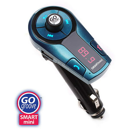 GOgroove FlexSMART X2 Mini Bluetooth FM Transmitter with USB Charging , Music Control and Microphone for Hands-Free Calling - Use with the Apple iPhone 6s, Samsung Galaxy S7, HTC 10 and