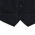 thumbnail image 4 of Danhjin Boys Suit Vests Formal V Neck Sleeveless Jackets Button Down Solid Color Back to School Performance Dress Vests, for 1 to 13T, 4 of 5