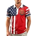 thumbnail image 4 of Polo Shirts for Men America 250th Anniversary Shirt 1776 Shirts for Men 4th July Shirts Patriotic T-Shirts Usa Shirt Men Anniversary Graphic T Red White Blue Shirt, 4 of 8