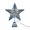 #A01-Sky Blue, variant on Christmas Tree Topper Star, Lighted Glitter Star Tree Topper, 3D Metal Sky Blue Star with Warm LED Lights for Xmas Holiday Home Decor, 12 Inch