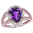 thumbnail image 3 of Star K � Pear Shape 11x8mm Genuine Amethyst Halo Split Shank Big Stone Ring, 3 of 9