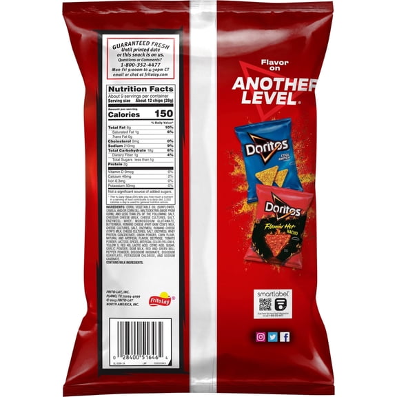 Doritos Nacho Cheese Flavored Tortilla Chips 9.25 oz - Pack of 1