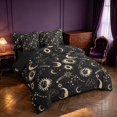 thumbnail image 2 of Homewish Sun Moon Twin Bedding, Horoscope Astrology Bedding Comforter Set, Black Gold, Black Reversible 7 Pieces, 2 of 7