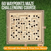 Sterling Games Large Wooden Labyrinth 13.5 x 13 Tilt Maze Game with 60 Waypoints for 6 Years and Up