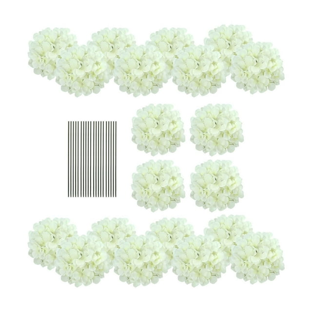 Props de fotos de bricolaje decorativo de flores artificiales de hortensias, cabeza de flores falsas para festival arco bouquets de pared decoración