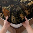 thumbnail image 3 of Cal.King Size Fitted Sheet Set - Halloween 3 Piece Bedding Sets 16" Deep Pocket Fitted Sheet with 2 Pillowcases, Retro Ghost Pumpkin Skull Black Cats Autumn Brushed Microfiber Hotel Luxury Bed Sheets, 3 of 9
