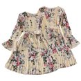 thumbnail image 3 of LYMAYTER Little Girls Crewneck Dresses Teenagers Flower Flare Sleeve Princess Dress for Kids Toddler Spring Fall Sundress for 5-12 Years, 3 of 9