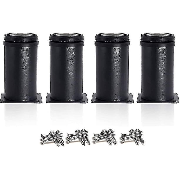 Pata de mueble JINMJMXG 4 Patas ajustables negras 80 mm de Altura Espesar Patas del gabinete mesas