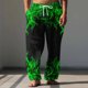 thumbnail image 1 of Pantalones largos para hombre, cintura elástica, transpirables, cómodos, suaves, informales, de playa, de poliéster., 1 of 5