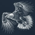 thumbnail image 3 of Flying Eagle Portrait Sweatshirt Soaring Patriotic Symbol of Freedom American Bird Wings Wildlife Nature Crewneck, 3 of 7