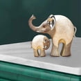 thumbnail image 3 of Estatua de creativo animal arte escultura resina linda figurilla moderno para pequeña sala de televisión, dormitorio, estantería, sala Shell blanco b Macarena estatua de elefante, 3 of 8