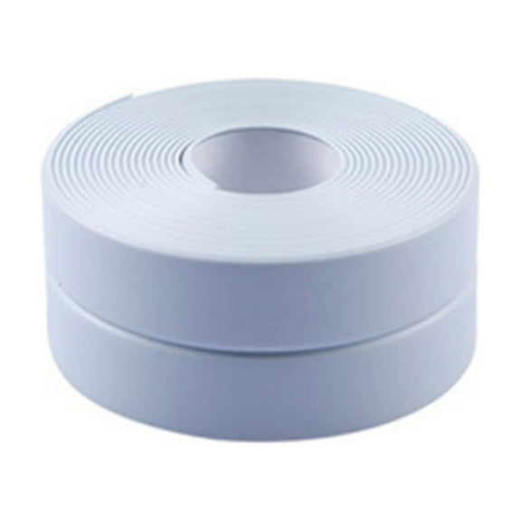 Under $2 Peel And Stick Caulk Tape, Blue Waterproof Seal Tape, Pvc Self-Adhesive Caulking Tape, 3.5Cm X 3.2M, for Kitchen Sink, Bathroom, White, by Goohae