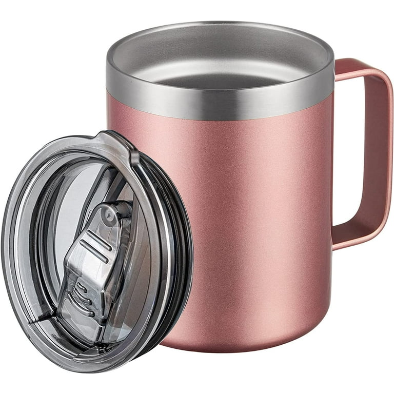 12oz Stainless Steel Insulated Coffee Mug Handle Double Wall Vacuum Tumbler  Cup