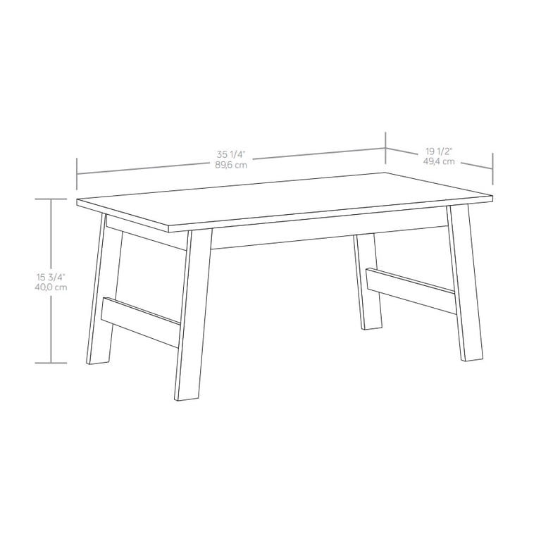 Mainstays Rectangle Coffee Table, Wood Composite Black photo 4