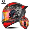 thumbnail image 4 of Casco integral de motocicleta SOMAN para calle, mejorado, con certificación DOT, SM955S, con lentes dobles de colores y casco descubierto para hombres y mujeres, 4 of 5