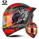 thumbnail image 4 of Casco integral de motocicleta SOMAN para calle, mejorado, con certificación DOT, SM955S, con lentes dobles de colores y casco descubierto para hombres y mujeres, 4 of 5