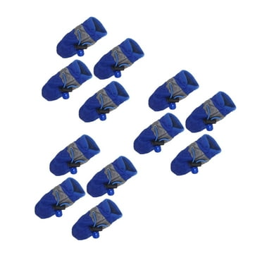 Nicehomfit 12 Pcs Waterproof Anti Dog Boots All Seasons Pet Booties For Small to Medium Dogs Size XS (Blue)