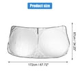 thumbnail image 3 of Foldable Windshield Sun Shade Blocking UVR Durable Sunshade Protector for Chevrolet Express 1996-2022 172x87cm, 3 of 6