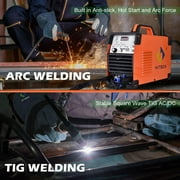 HITBOX 200A AC/DC TIG Stick Welder with Pulse, Aluminum Welding, IGBT Inverter, 220V