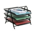 thumbnail image 5 of Mind Reader 3-Tier Paper Tray, Desktop Organizer, File Storage Metal, 11.5"L x 13.75"W x 10"H, Black, 5 of 10