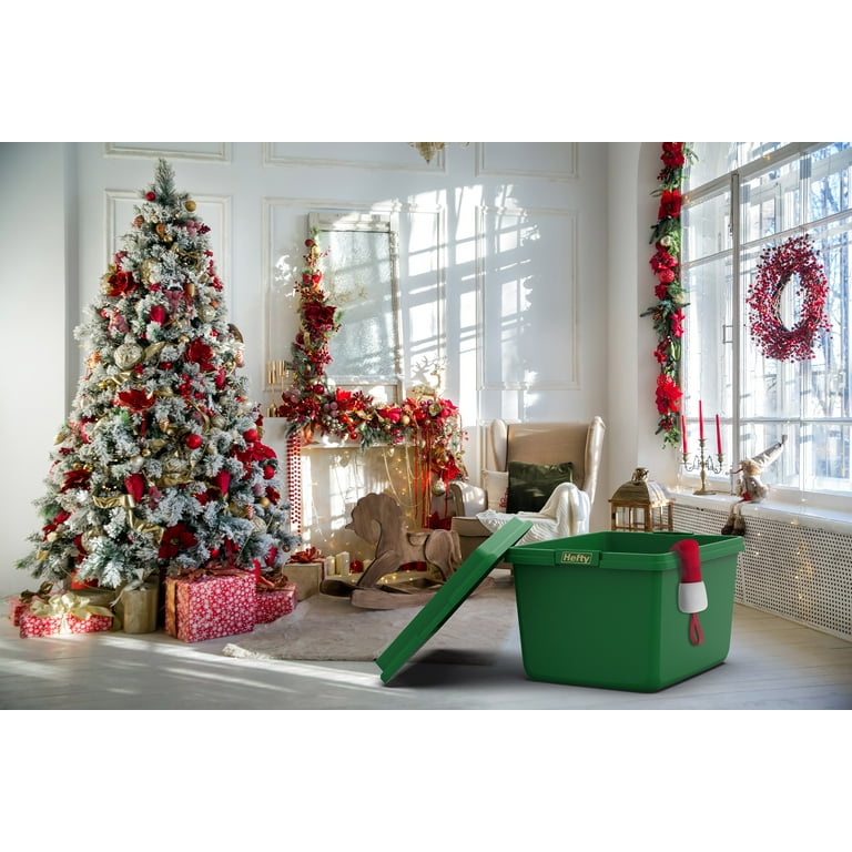 Hefty 18 Gallon Plastic Christmas Storage Container with HIRISE