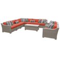 thumbnail image 1 of Ensemble de Meubles de Patio en Osier d'Extérieur 10 Pcs en Tangerine, 1 of 2