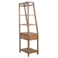 thumbnail image 4 of Benjara Yael Freestanding Pier with Adjustable Shelves, 72 Inch Light Brown, 4 of 6