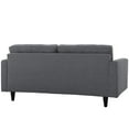 thumbnail image 3 of Ergode Empress Upholstered Fabric Loveseat - Gray, 3 of 4