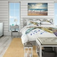 thumbnail image 5 of DESIGN ART Designart 'Blue Sea Turtle Illustration' Nautical & Coastal Bedding Set - Duvet Cover & Shams, 5 of 5